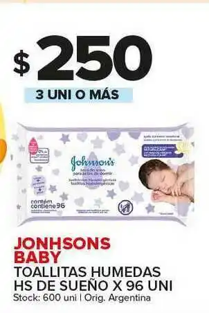 Carrefour Maxi Jonhsons Baby Toallitas Humedas Hs De Sueño X 96 oferta