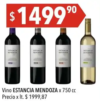 Hergo Vino ESTANCIA MENDOZA x 750 cc oferta