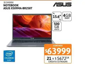 Cetrogar Notebook Asus X509ma Br258t oferta