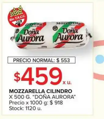 Carrefour Mozzarella Cilindro X 500 G oferta