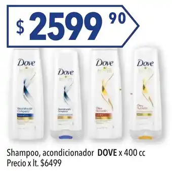 Hergo Shampoo, acondicionador DOVE x 400 cc oferta