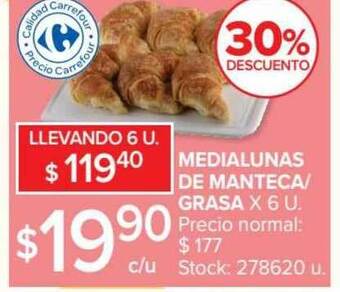 Carrefour Market Medialunas De Manteca Grasa 30% Descuento oferta
