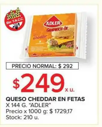 Carrefour Market Queso Cheddar En Fetas x 144g oferta