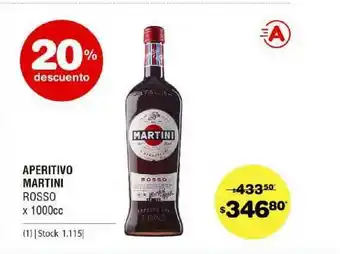 Atomo Conviene Aperitivo Martini Rosso 20% Descuento x 1000cc oferta