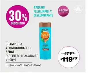 Atomo Conviene Shampoo O Aconditionador Sedal Distintas Frangancias x 190ml oferta