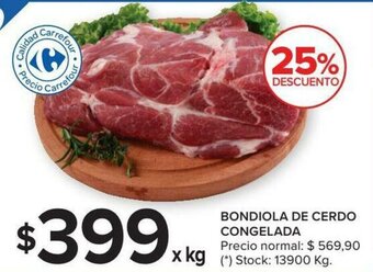 Carrefour Bondiola De Cerdo Congelada x kg oferta