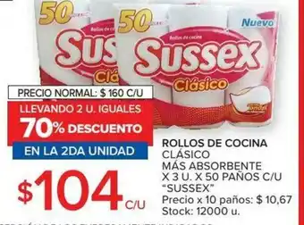 Carrefour Rollos De Cocina Clásico Más Absorbente x 3u oferta