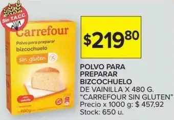 Carrefour Carrefour Polvo Para Preparar Bizcochuelo x 480g oferta