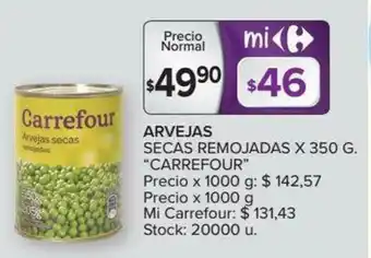 Carrefour Arvejas Secas Remojadas x 350gr oferta