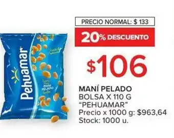 Carrefour Maní Pelado Pehuamar x 110g oferta