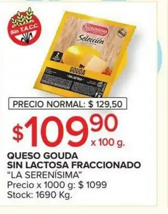 Carrefour La Serenisima Queso Gousa Sin Lactosa oferta