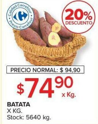 Carrefour Batata x kg oferta