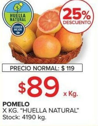 Carrefour Pomelo xkg Huella Natural oferta
