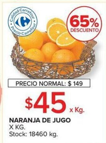 Carrefour Naranja De Jugo oferta