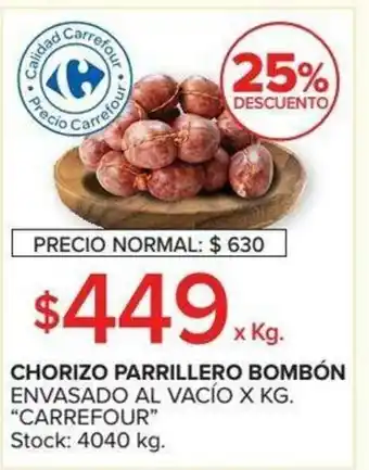 Carrefour Carrefour Parrillero Bombón Envasado Al Vacio xkg oferta