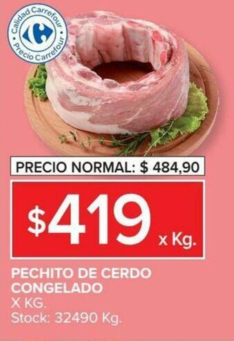 Carrefour Pechito de Cerdo Congelado x kg oferta