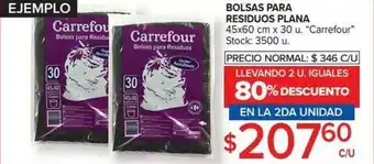 Carrefour Carrefour Bolsas Para Residuos Plana 45x60cm x 30u oferta