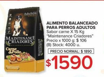 Carrefour Alimento Balanceado Para Perros Adultos x 15kg oferta
