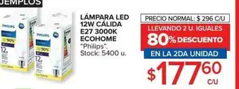 Carrefour Lámpara LED 12w Cálida E27 3000k Ecohome oferta
