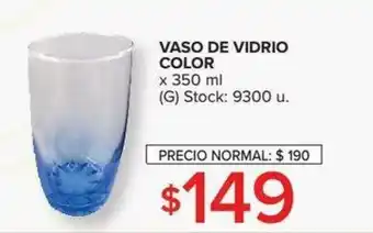 Carrefour Vaso De Vidrio Color x 350ml oferta