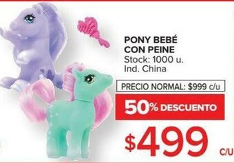 Carrefour Pony Bebé Con Peine oferta