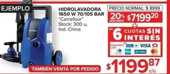 Carrefour Hidrolavadora 1650w 70/105 Bar oferta