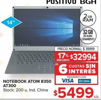 Carrefour Notebook Atom 8350 At300 oferta