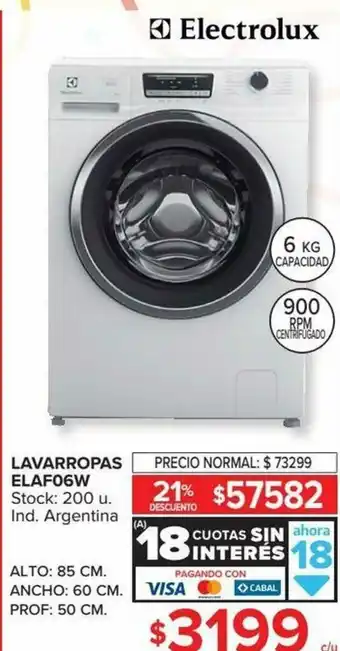 Carrefour Electrolux Lavarropas ELA06W oferta