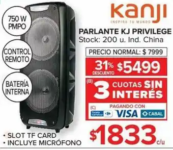Carrefour Kanji Parlante KJ Privilege oferta