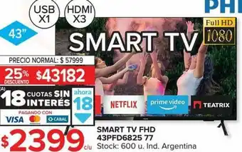 Carrefour Smart TV FHD 43PFD682577 oferta