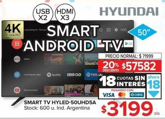 Carrefour Hyundai Smart Tv Hyled-50UHD5A oferta