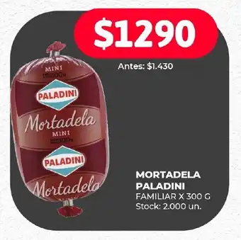 Supermercados Tadicor MORTADELA PALADINI FAMILIAR X 300 G oferta
