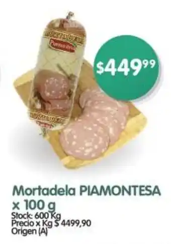 Supermercados Buenos Días Mortadela PIAMONTESA x 100 g oferta