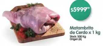 Supermercados Buenos Días Matambrito de Cerdo x 1 kg oferta