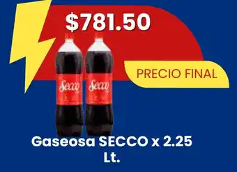 Gaseosa SECCO x 2.25 Lt.