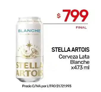 Nini Mayorista STELLA ARTOIS Cerveza Lata Blanche x473 ml oferta