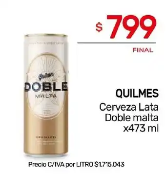 Nini Mayorista QUILMES Cerveza Lata Doble malta x473 ml oferta