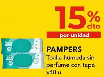 Nini Mayorista PAMPERS Toalla húmeda sin perfume con tapa x48 u oferta