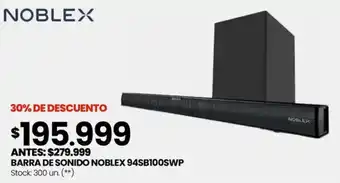 Changomas NOBLEX BARRA DE SONIDO NOBLEX 94SB100SWP oferta