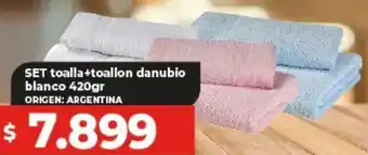 Supermayorista Vital SET toalla+toallon danubio blanco 420gr oferta