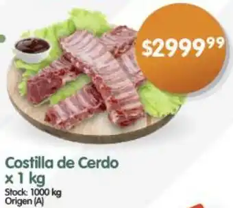 Supermercados Buenos Días Costilla de Cerdo x 1kg oferta