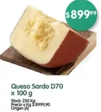 Supermercados Buenos Días Queso Sardo D70 x 100g oferta