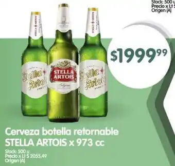 Supermercados Buenos Días Cerveza botella retornable STELLA ARTOIS X 973cc oferta