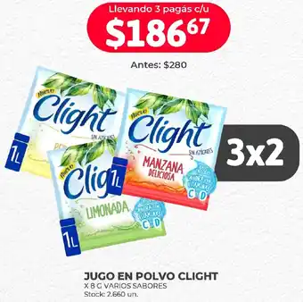 Supermercados Tadicor JUGO EN POLVO CLIGHT X 8G VARIOS SABORES oferta