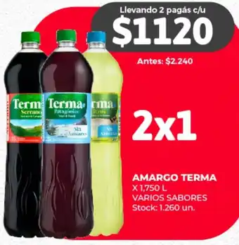 Supermercados Tadicor AMARGO TERMA X 1.750L oferta