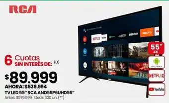 Changomas Rca - tv led 55'' and55p6uhd55'' oferta