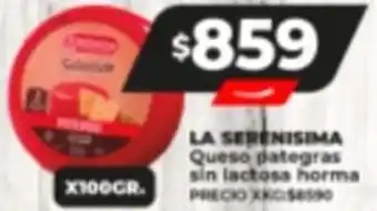 Supermayorista Vital LA SERENISIMA Queso pategras sin lactosa horma x 100gr oferta