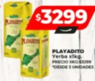 Supermayorista Vital PLAYADITO Yerba x 1kg oferta