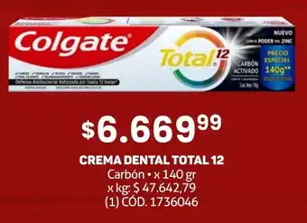 Makro CREMA DENTAL TOTAL 12 Carbón x 140gr oferta