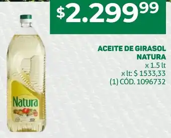 Makro ACEITE DE GIRASOL NATURA x 1,5lt oferta